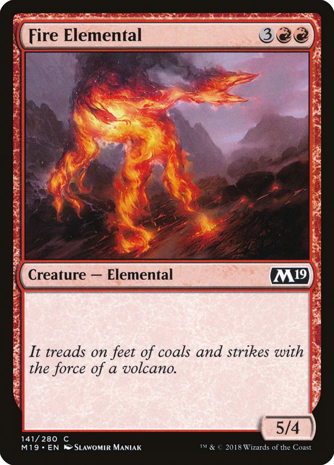 Fire Elemental [Core Set 2019] | Deep Dive Games St. Marys