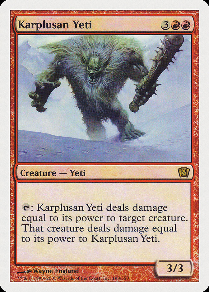 Karplusan Yeti [Ninth Edition] | Deep Dive Games St. Marys