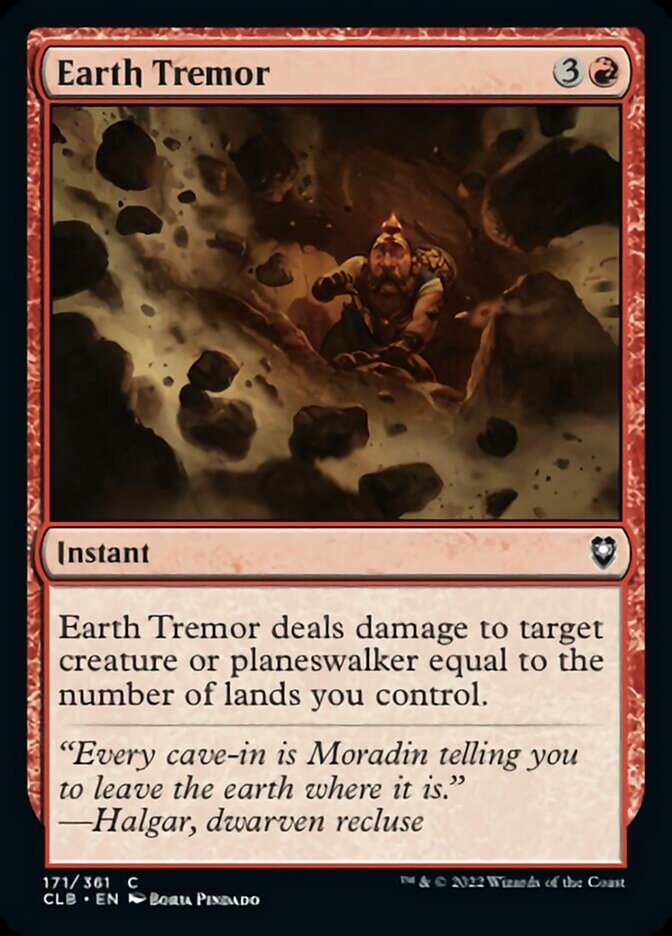 Earth Tremor [Commander Legends: Battle for Baldur's Gate] | Deep Dive Games St. Marys