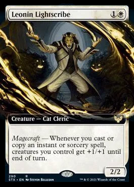 Leonin Lightscribe (Extended Art) [Strixhaven: School of Mages] | Deep Dive Games St. Marys