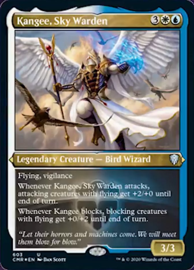 Kangee, Sky Warden (Etched) [Commander Legends] | Deep Dive Games St. Marys