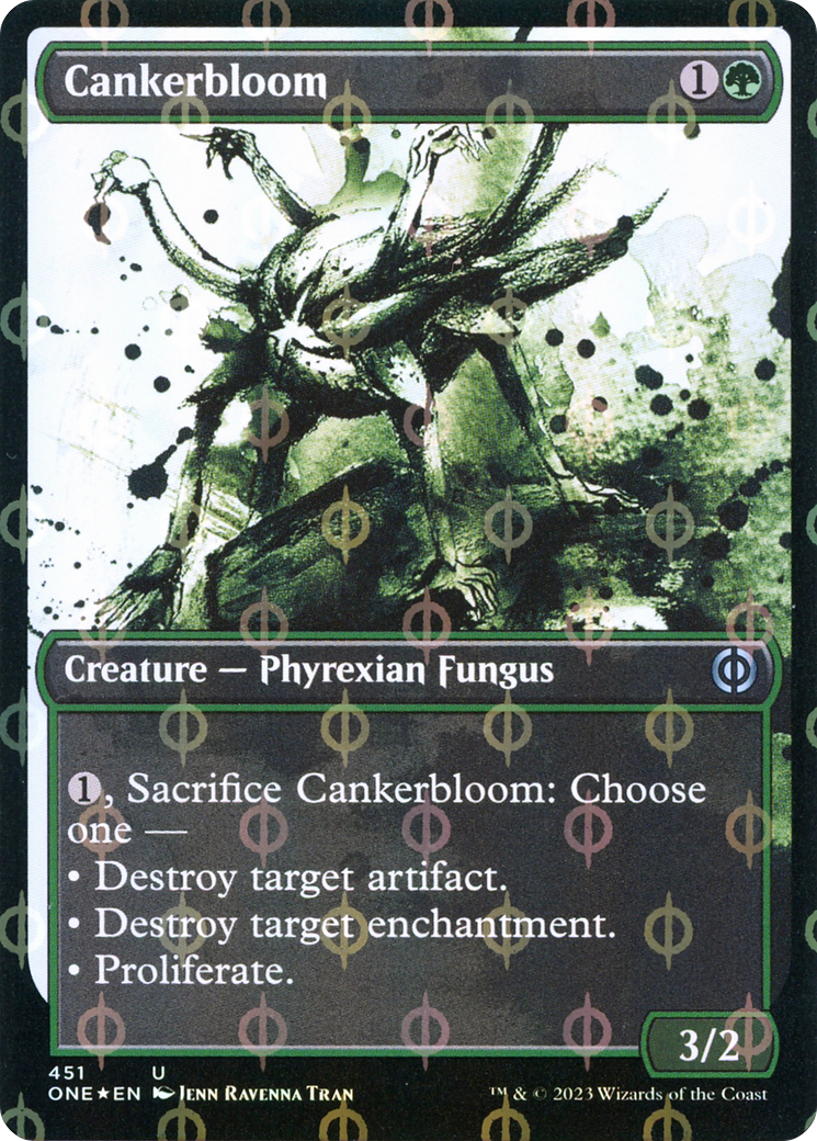 Cankerbloom (Showcase Ichor Step-and-Compleat Foil) [Phyrexia: All Will Be One] | Deep Dive Games St. Marys