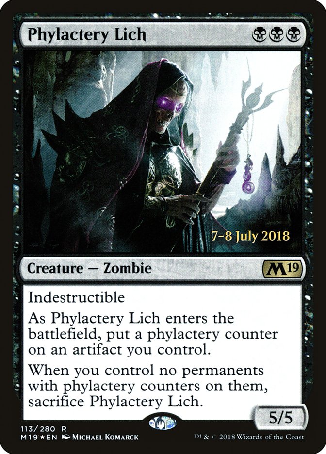 Phylactery Lich [Core Set 2019 Prerelease Promos] | Deep Dive Games St. Marys