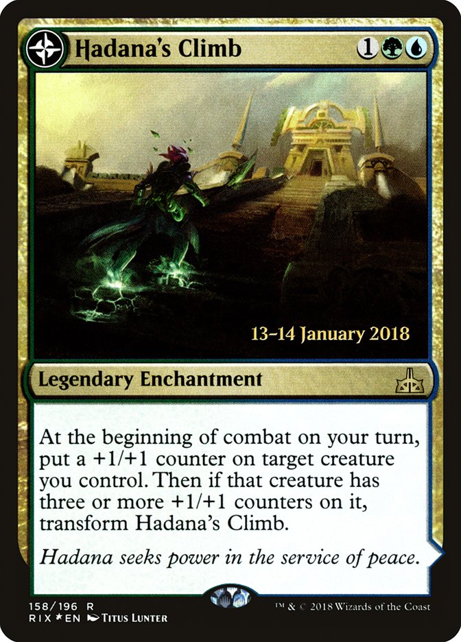 Hadana's Climb // Winged Temple of Orazca [Rivals of Ixalan Prerelease Promos] | Deep Dive Games St. Marys