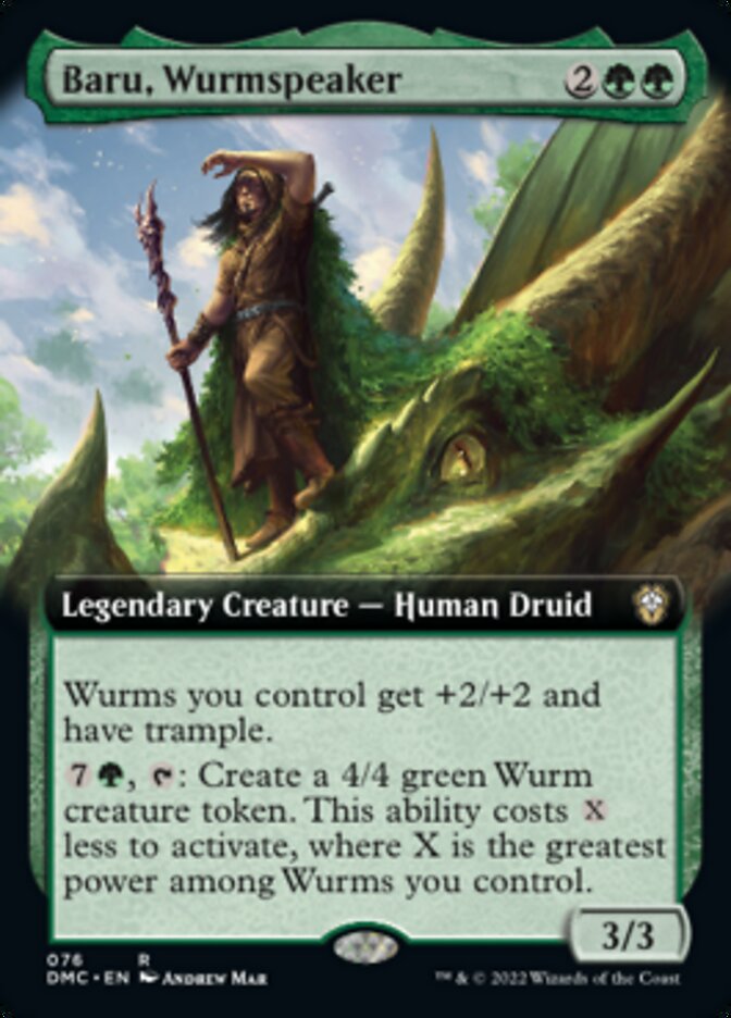 Baru, Wurmspeaker (Extended Art) [Dominaria United Commander] | Deep Dive Games St. Marys