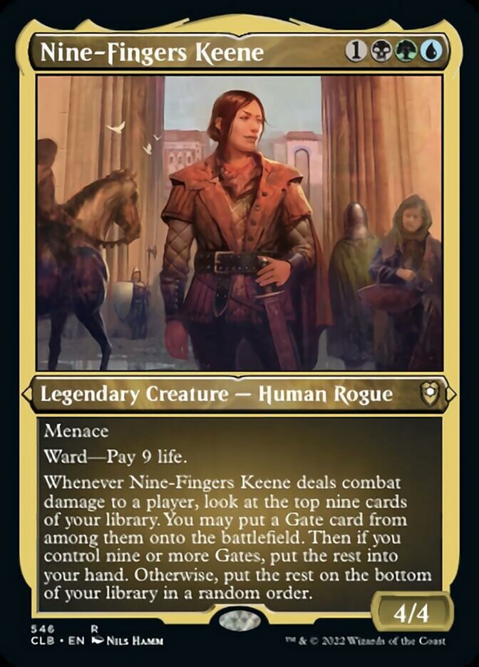 Nine-Fingers Keene (Foil Etched) [Commander Legends: Battle for Baldur's Gate] | Deep Dive Games St. Marys
