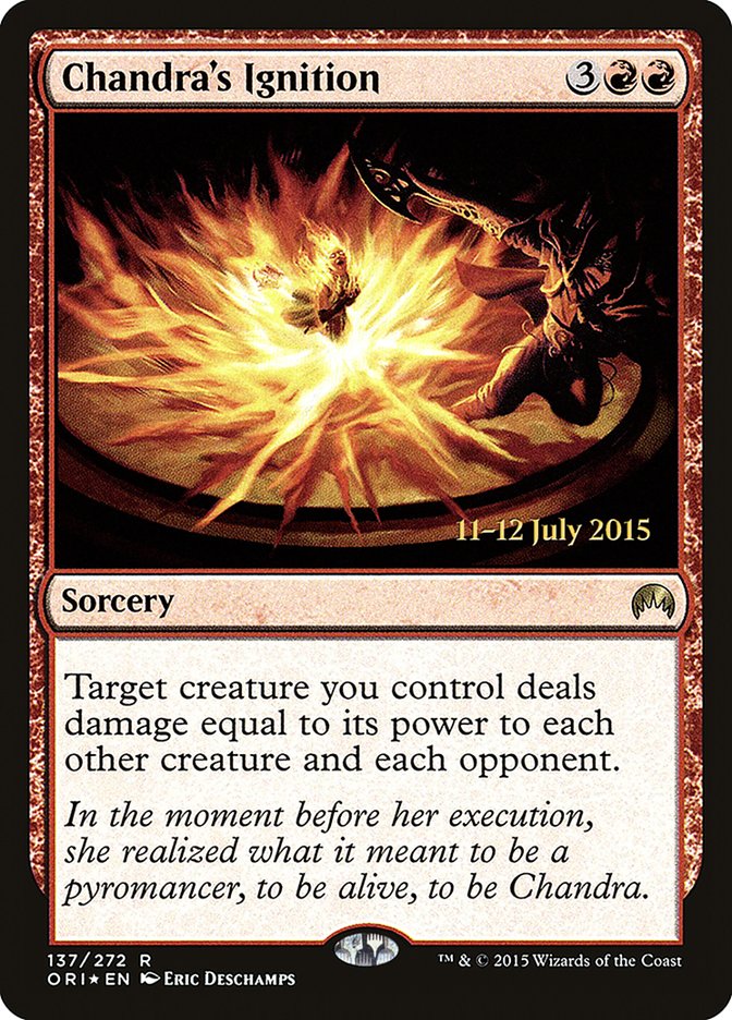 Chandra's Ignition [Magic Origins Prerelease Promos] | Deep Dive Games St. Marys
