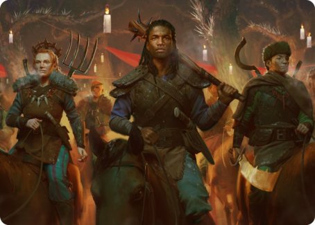 Candlelit Cavalry Art Card [Innistrad: Midnight Hunt Art Series] | Deep Dive Games St. Marys