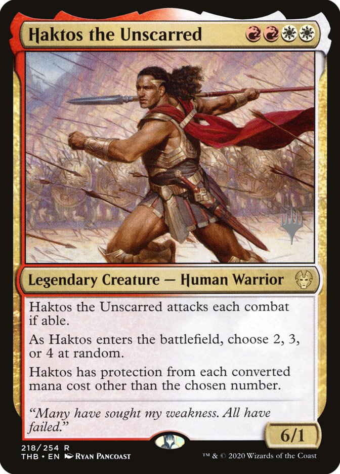 Haktos the Unscarred (Promo Pack) [Theros Beyond Death Promos] | Deep Dive Games St. Marys