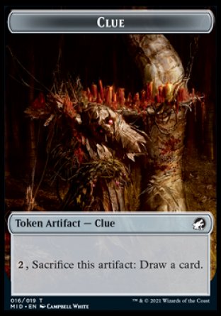 Clue // Spider Double-Sided Token [Innistrad: Midnight Hunt Tokens] | Deep Dive Games St. Marys