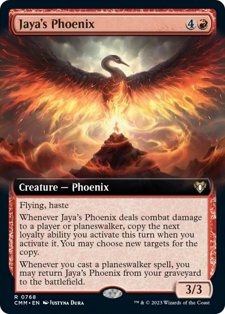 Jaya's Phoenix (Extended Art) [Commander Masters] | Deep Dive Games St. Marys