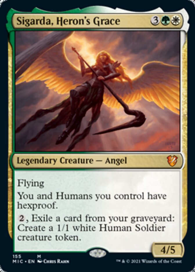 Sigarda, Heron's Grace [Innistrad: Midnight Hunt Commander] | Deep Dive Games St. Marys