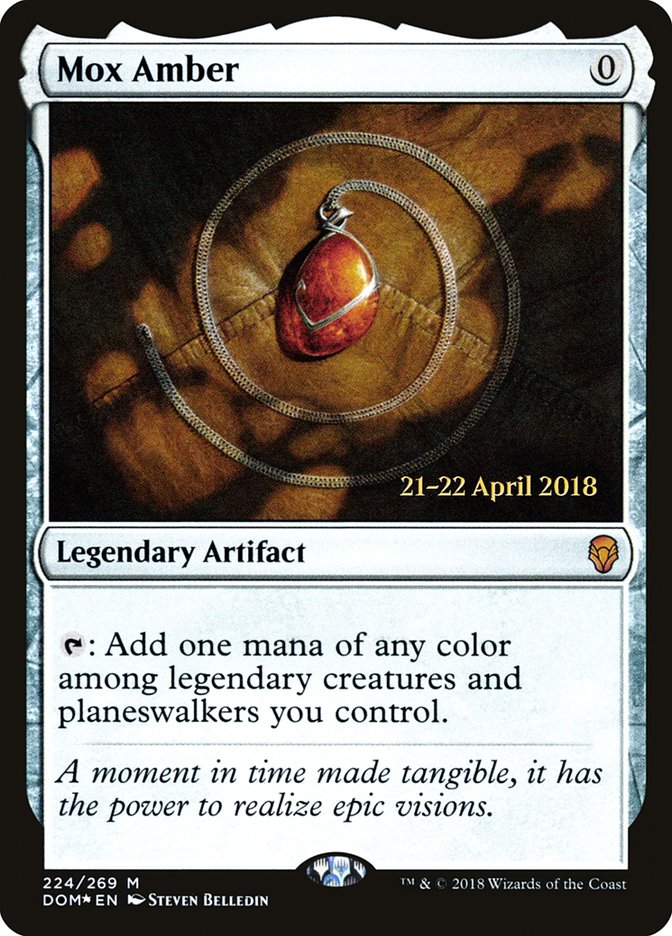 Mox Amber [Dominaria Prerelease Promos] | Deep Dive Games St. Marys