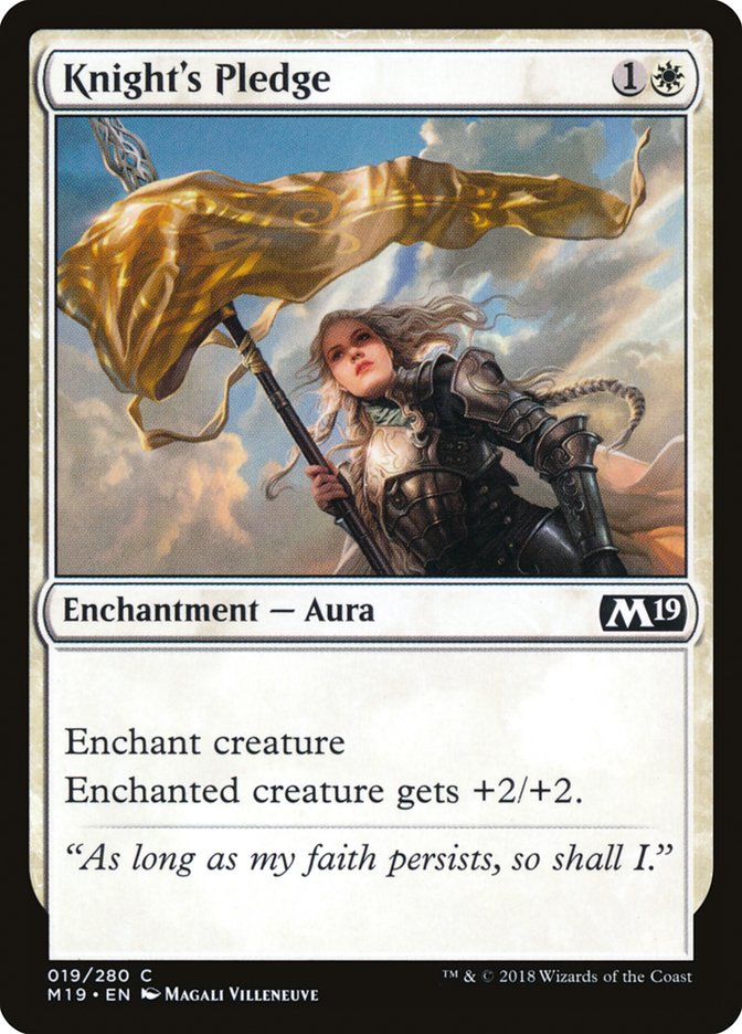 Knight's Pledge [Core Set 2019] | Deep Dive Games St. Marys