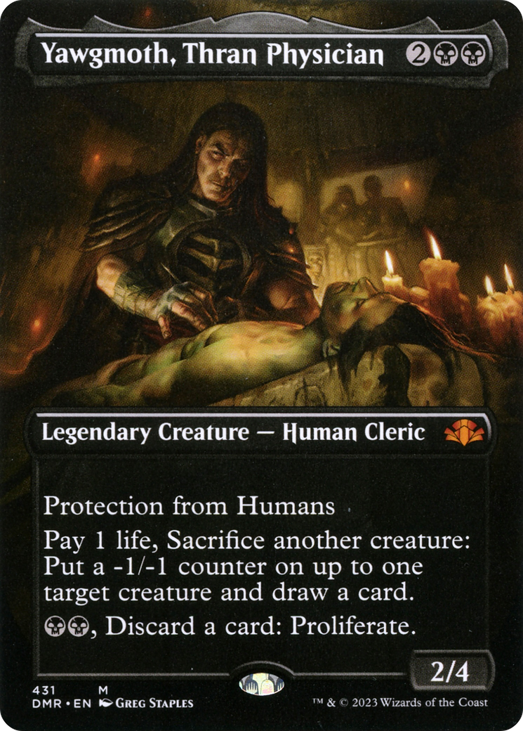Yawgmoth, Thran Physician (Borderless Alternate Art) [Dominaria Remastered] | Deep Dive Games St. Marys