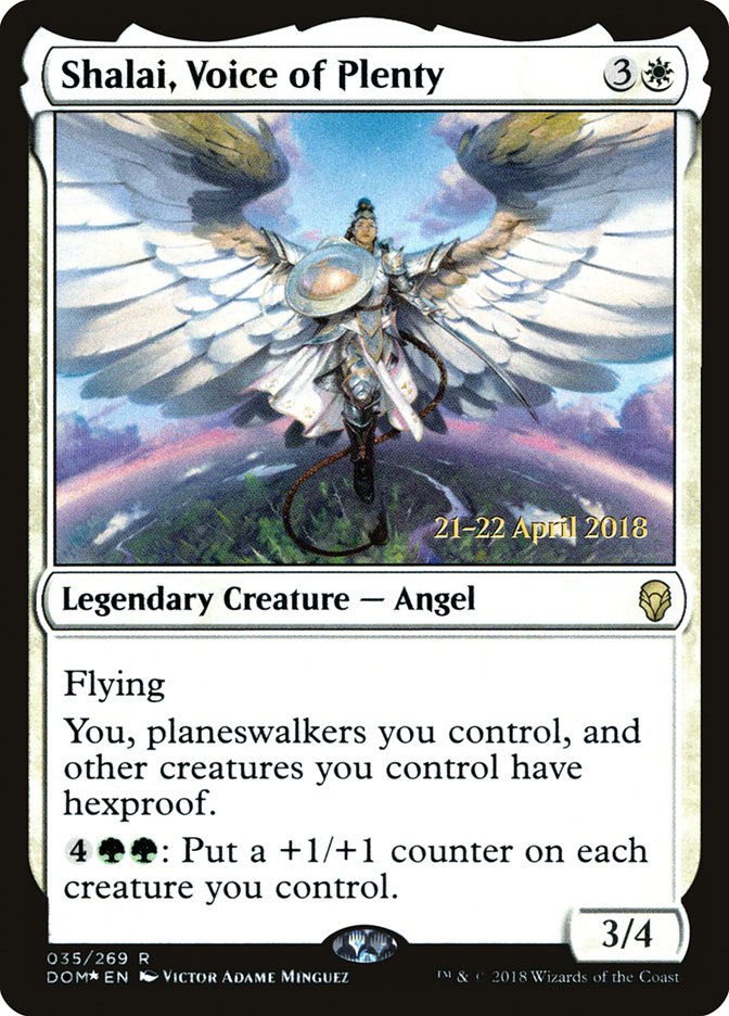 Shalai, Voice of Plenty [Dominaria Prerelease Promos] | Deep Dive Games St. Marys