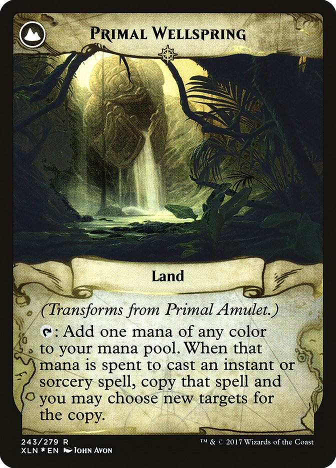 Primal Amulet // Primal Wellspring [Ixalan Prerelease Promos] | Deep Dive Games St. Marys