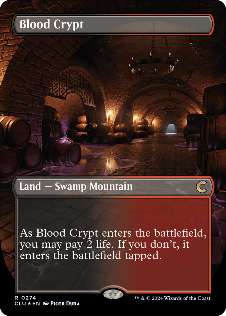 Blood Crypt (Borderless) [Ravnica: Clue Edition] | Deep Dive Games St. Marys