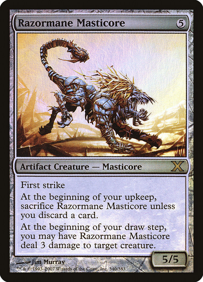 Razormane Masticore (Premium Foil) [Tenth Edition] | Deep Dive Games St. Marys