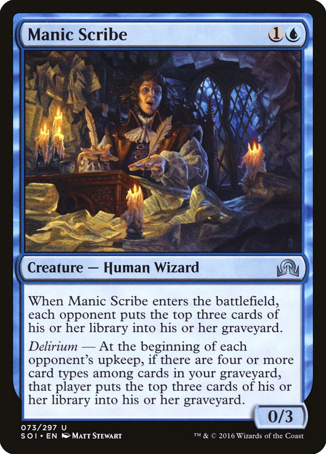 Manic Scribe [Shadows over Innistrad] | Deep Dive Games St. Marys