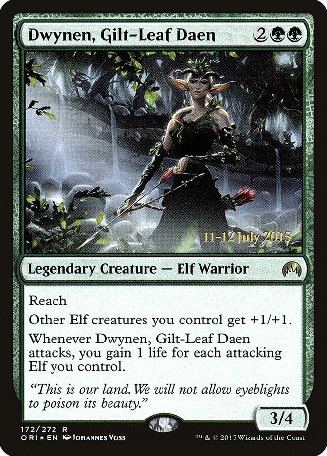Dwynen, Gilt-Leaf Daen [Magic Origins Prerelease Promos] | Deep Dive Games St. Marys