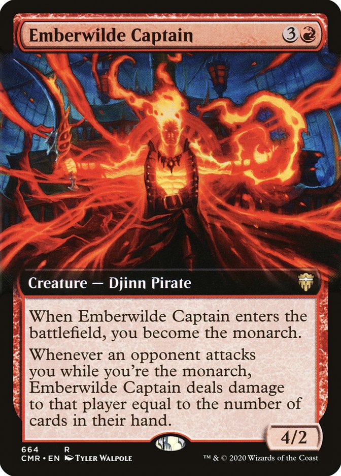 Emberwilde Captain (Extended Art) [Commander Legends] | Deep Dive Games St. Marys