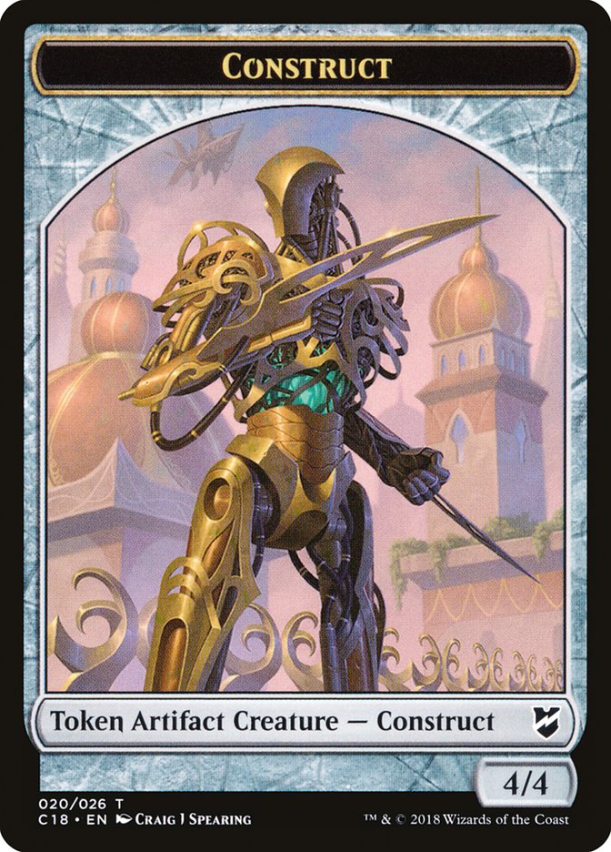 Myr (007) // Construct (020) Double-Sided Token [Commander 2018 Tokens] | Deep Dive Games St. Marys