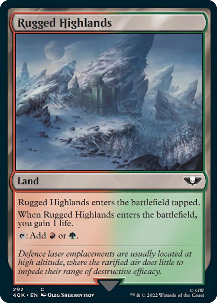 Rugged Highlands (Surge Foil) [Warhammer 40,000] | Deep Dive Games St. Marys