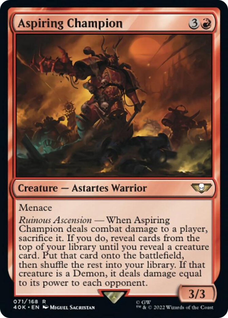 Aspiring Champion (Surge Foil) [Warhammer 40,000] | Deep Dive Games St. Marys