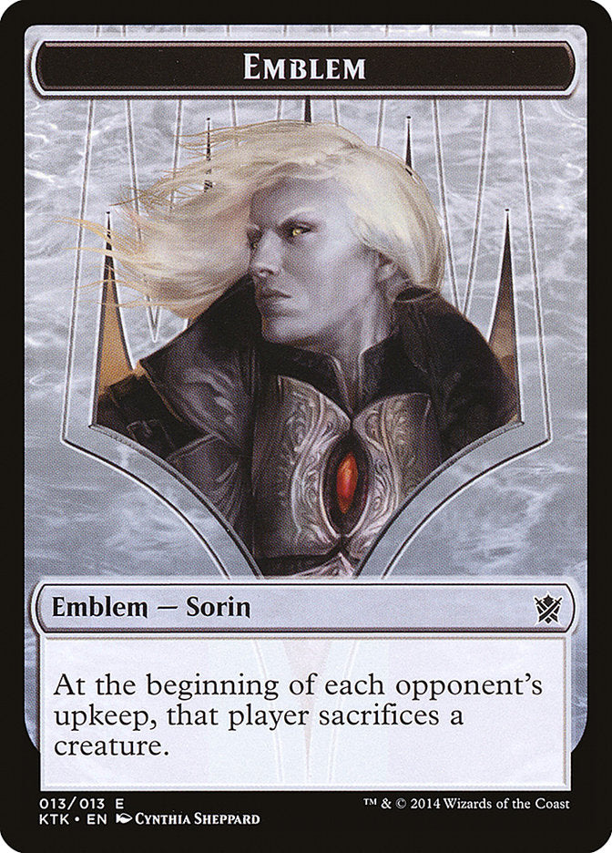 Sorin, Solemn Visitor Emblem [Khans of Tarkir Tokens] | Deep Dive Games St. Marys