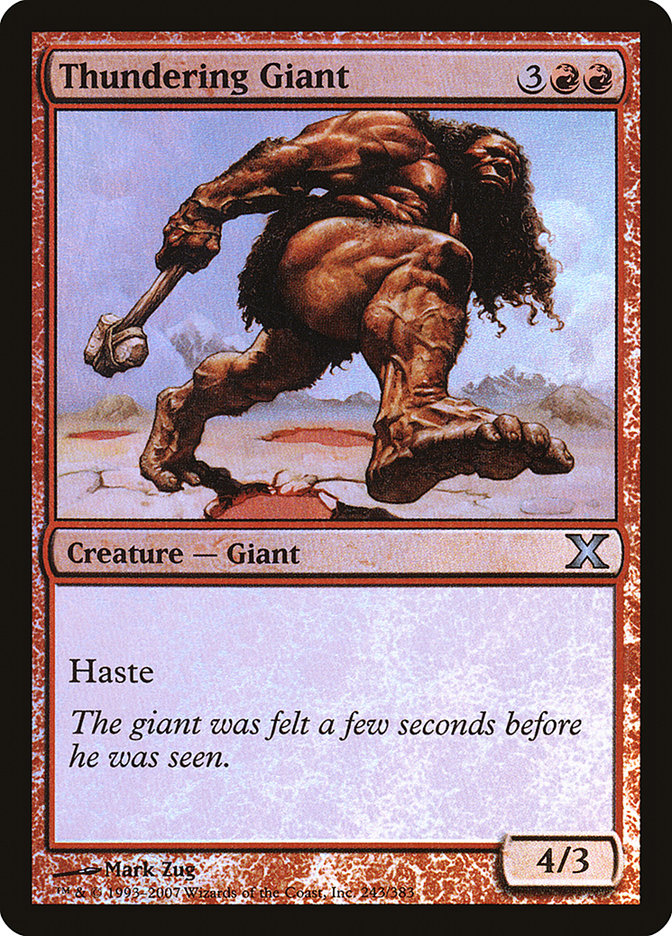 Thundering Giant (Premium Foil) [Tenth Edition] | Deep Dive Games St. Marys