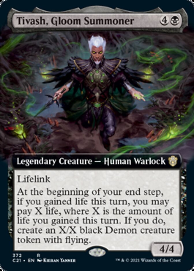 Tivash, Gloom Summoner (Extended Art) [Commander 2021] | Deep Dive Games St. Marys