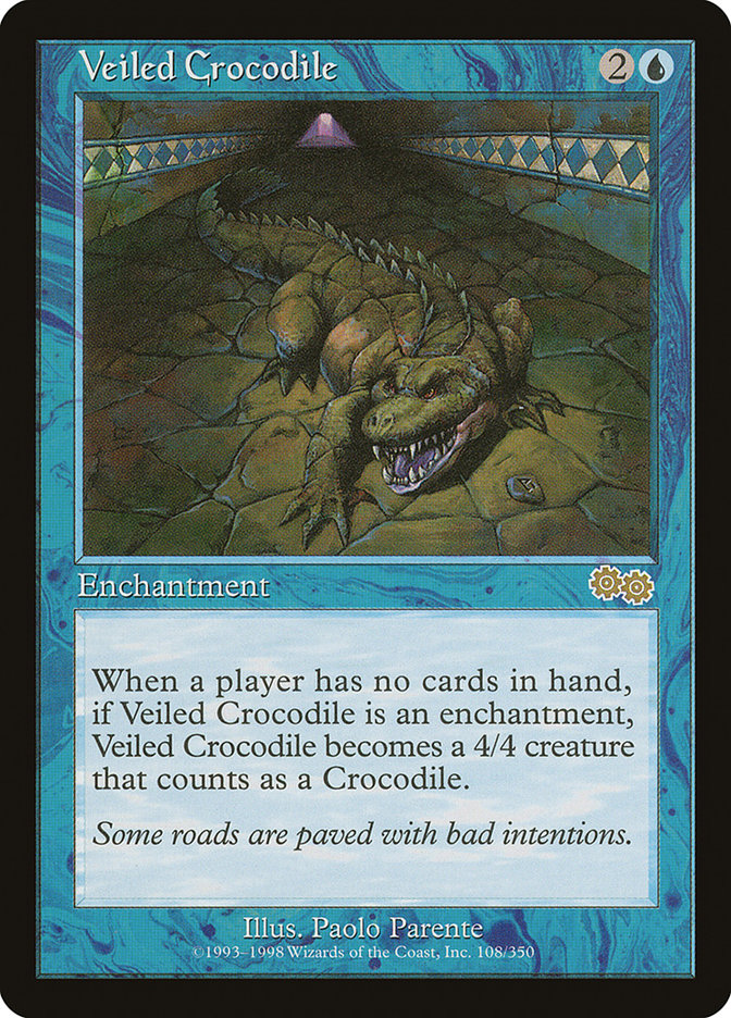 Veiled Crocodile [Urza's Saga] | Deep Dive Games St. Marys