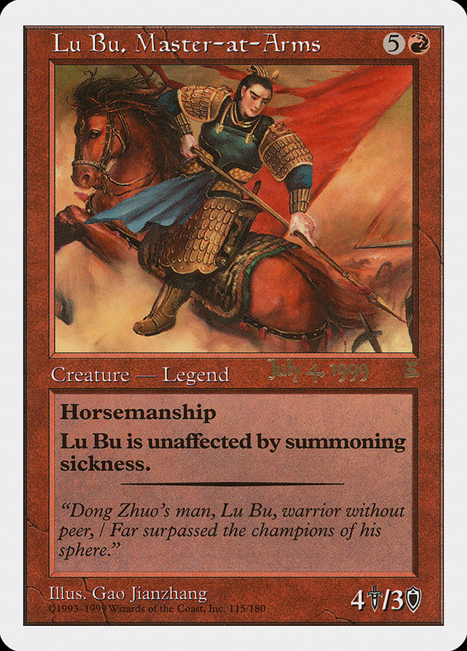 Lu Bu, Master-at-Arms (July 4, 1999) [Portal Three Kingdoms Promos] | Deep Dive Games St. Marys
