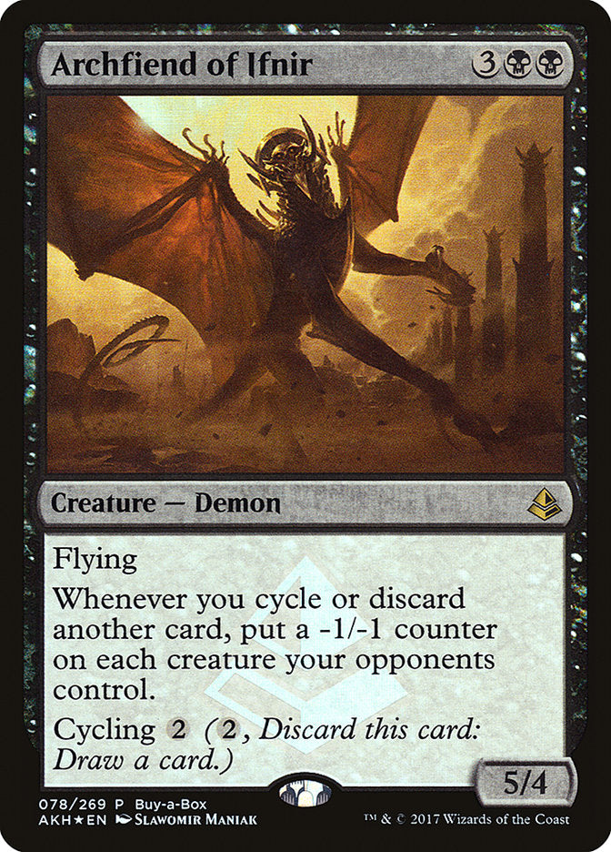 Archfiend of Ifnir (Buy-A-Box) [Amonkhet Promos] | Deep Dive Games St. Marys