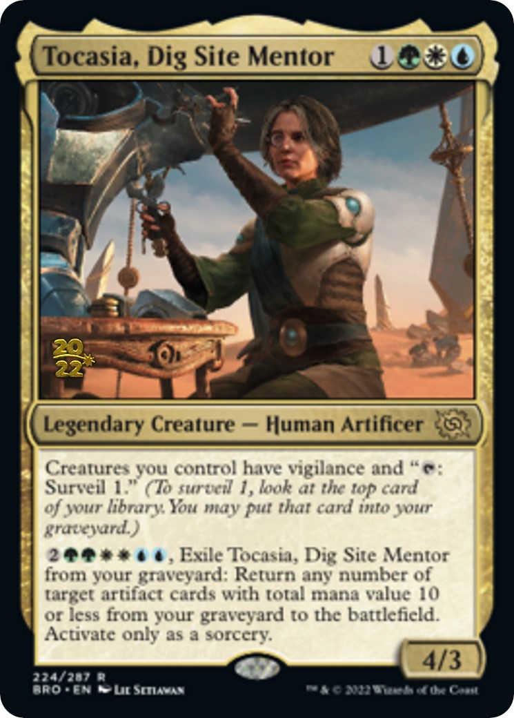 Tocasia, Dig Site Mentor [The Brothers' War Prerelease Promos] | Deep Dive Games St. Marys