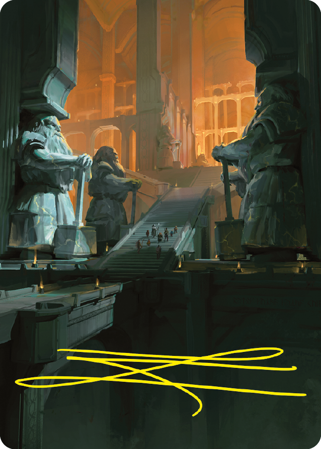 Mines of Moria Art Card (Gold-Stamped Signature) [The Lord of the Rings: Tales of Middle-earth Art Series] | Deep Dive Games St. Marys