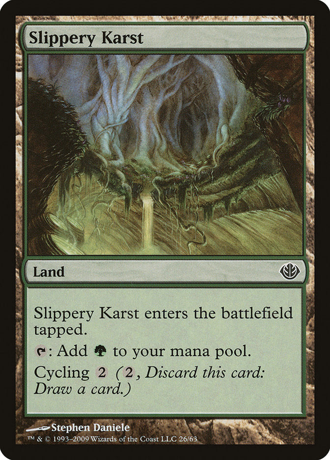 Slippery Karst [Duel Decks: Garruk vs. Liliana] | Deep Dive Games St. Marys