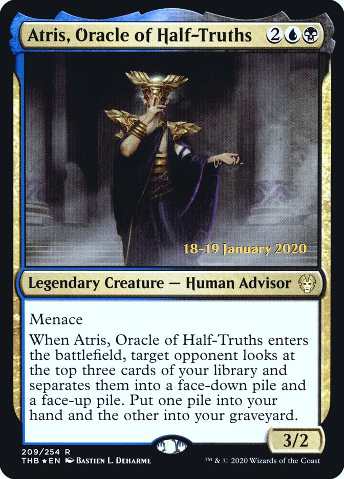Atris, Oracle of Half-Truths [Theros Beyond Death Prerelease Promos] | Deep Dive Games St. Marys
