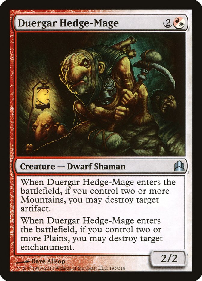Duergar Hedge-Mage [Commander 2011] | Deep Dive Games St. Marys