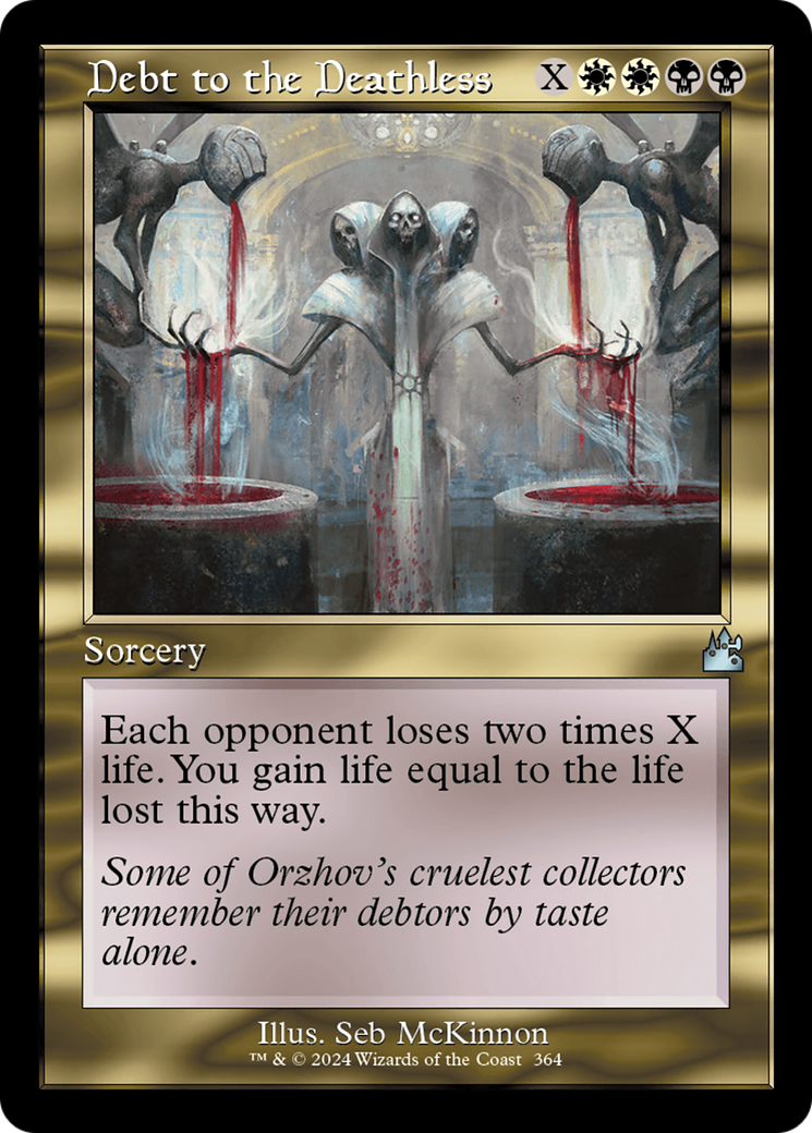 Debt to the Deathless (Retro Frame) [Ravnica Remastered] | Deep Dive Games St. Marys