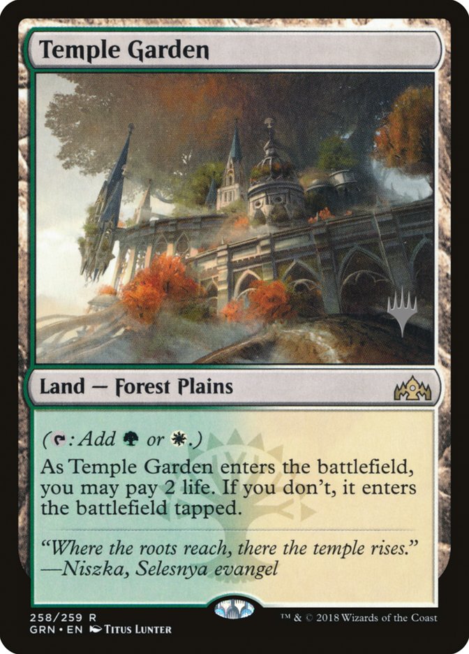 Temple Garden (Promo Pack) [Guilds of Ravnica Promos] | Deep Dive Games St. Marys