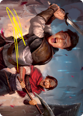 Daybreak Combatants Art Card (Gold-Stamped Signature) [Innistrad: Crimson Vow Art Series] | Deep Dive Games St. Marys