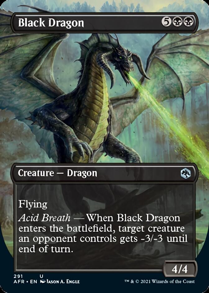 Black Dragon (Borderless Alternate Art) [Dungeons & Dragons: Adventures in the Forgotten Realms] | Deep Dive Games St. Marys