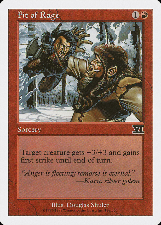 Fit of Rage [Classic Sixth Edition] | Deep Dive Games St. Marys