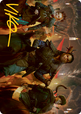 Candlelit Cavalry Art Card (Gold-Stamped Signature) [Innistrad: Midnight Hunt Art Series] | Deep Dive Games St. Marys