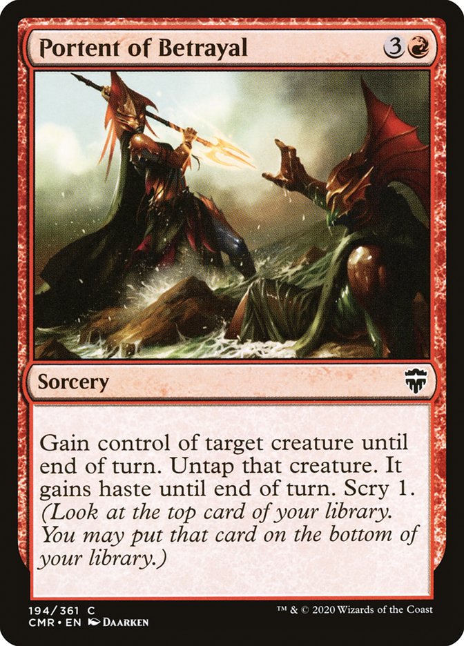 Portent of Betrayal [Commander Legends] | Deep Dive Games St. Marys