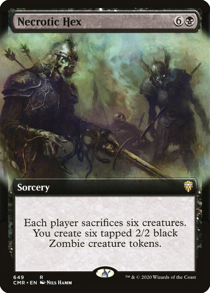 Necrotic Hex (Extended Art) [Commander Legends] | Deep Dive Games St. Marys