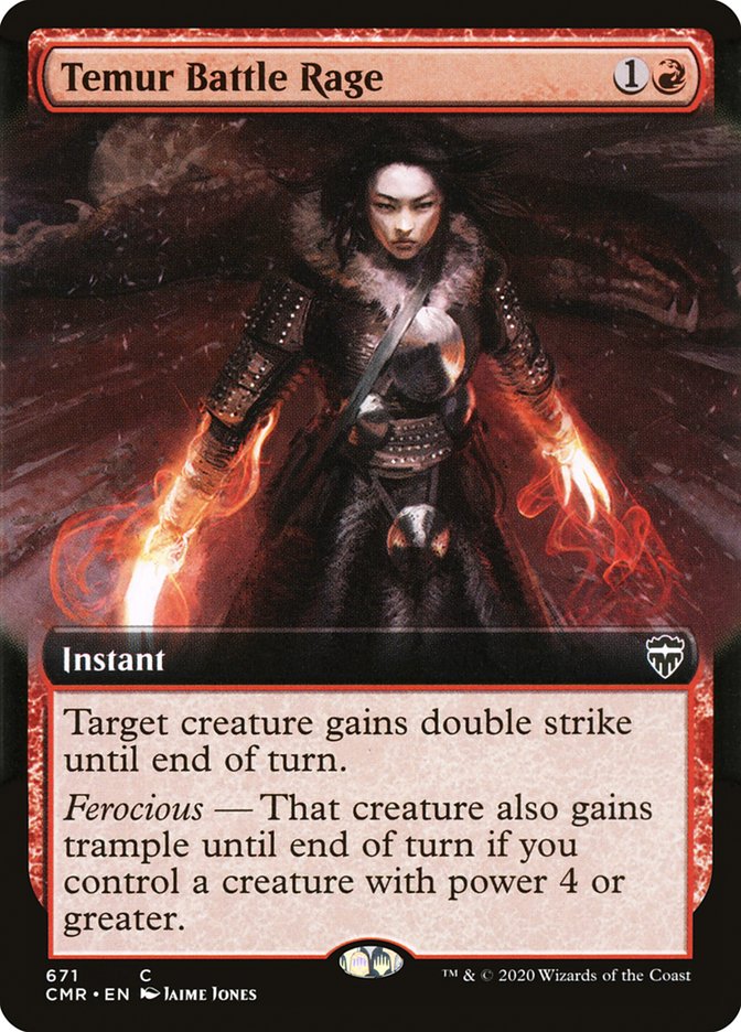 Temur Battle Rage (Extended Art) [Commander Legends] | Deep Dive Games St. Marys