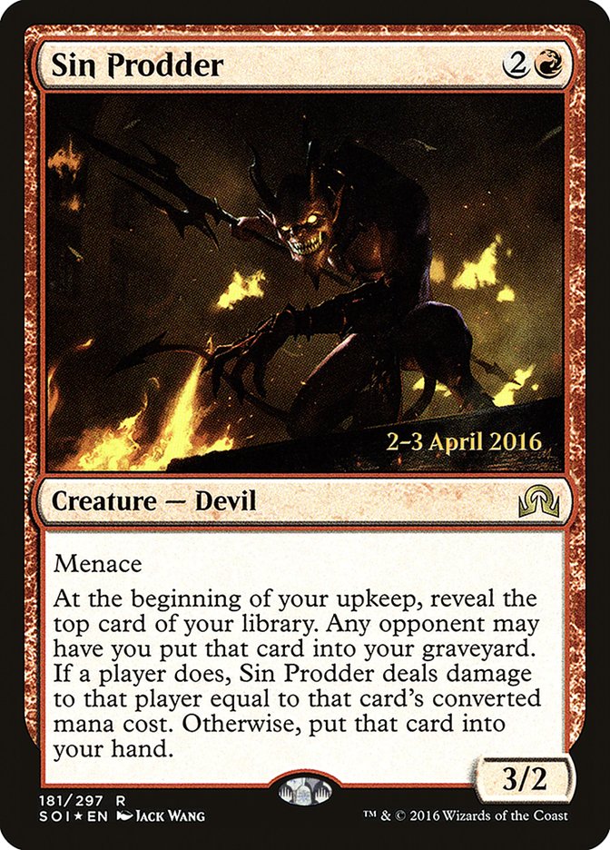 Sin Prodder [Shadows over Innistrad Prerelease Promos] | Deep Dive Games St. Marys